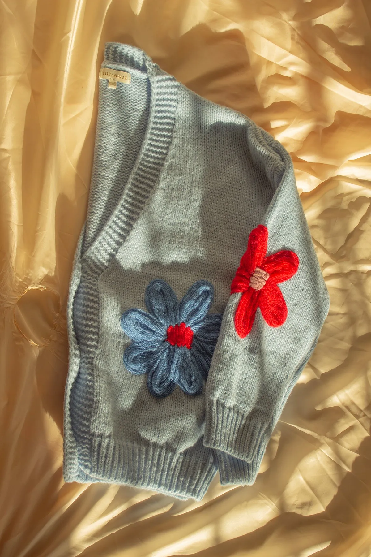 Crochet Applique Bold Floral Cardigan