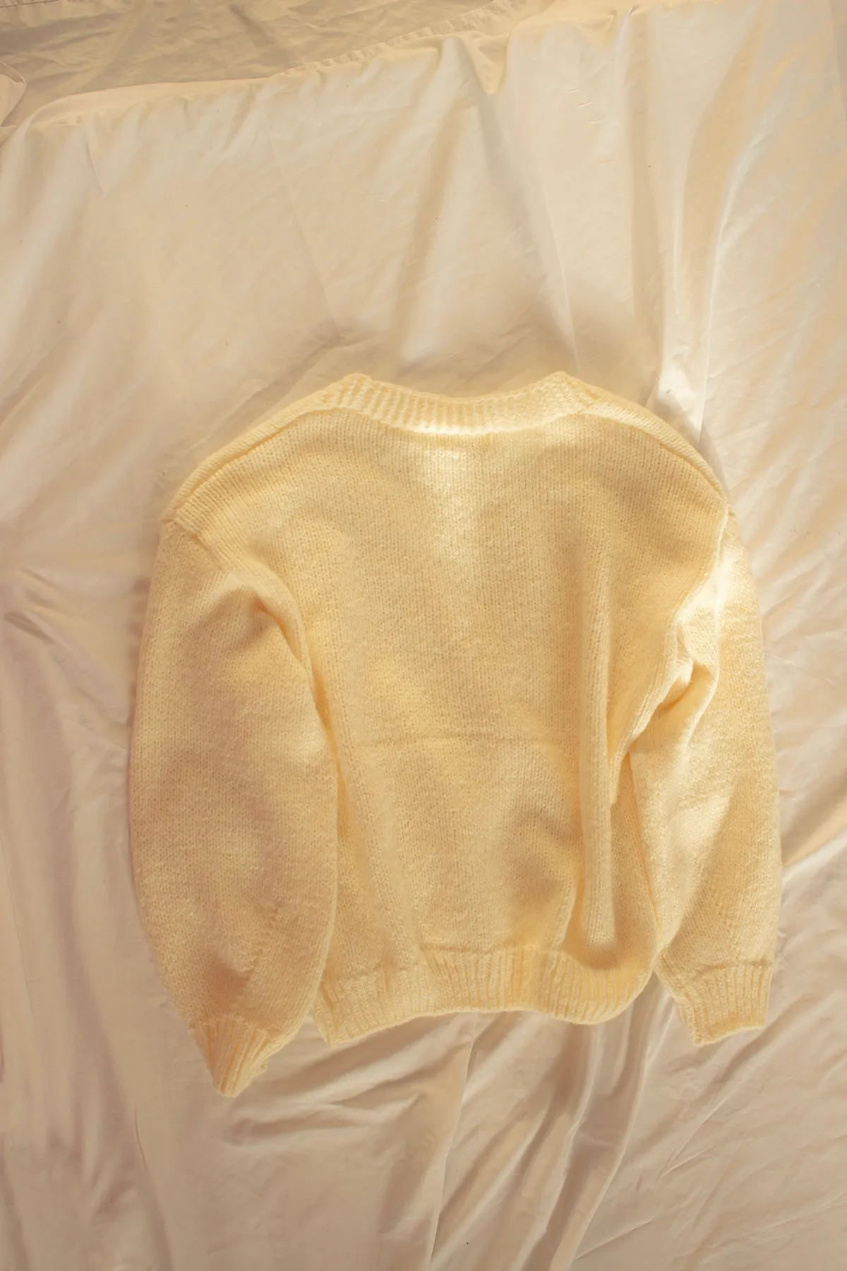 Crochet Applique Daisy Cardigan