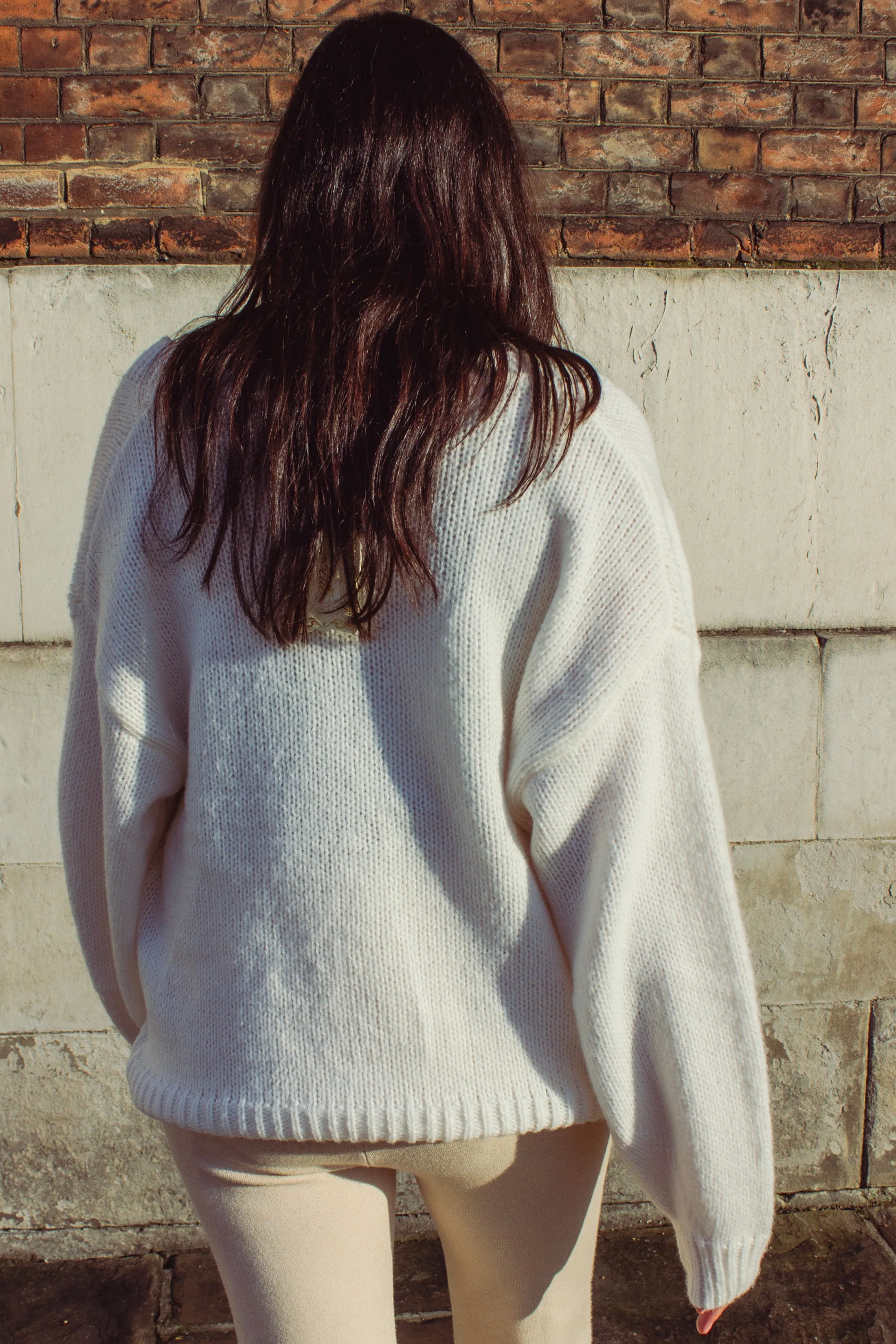 Crochet Applique Daisy Cardigan