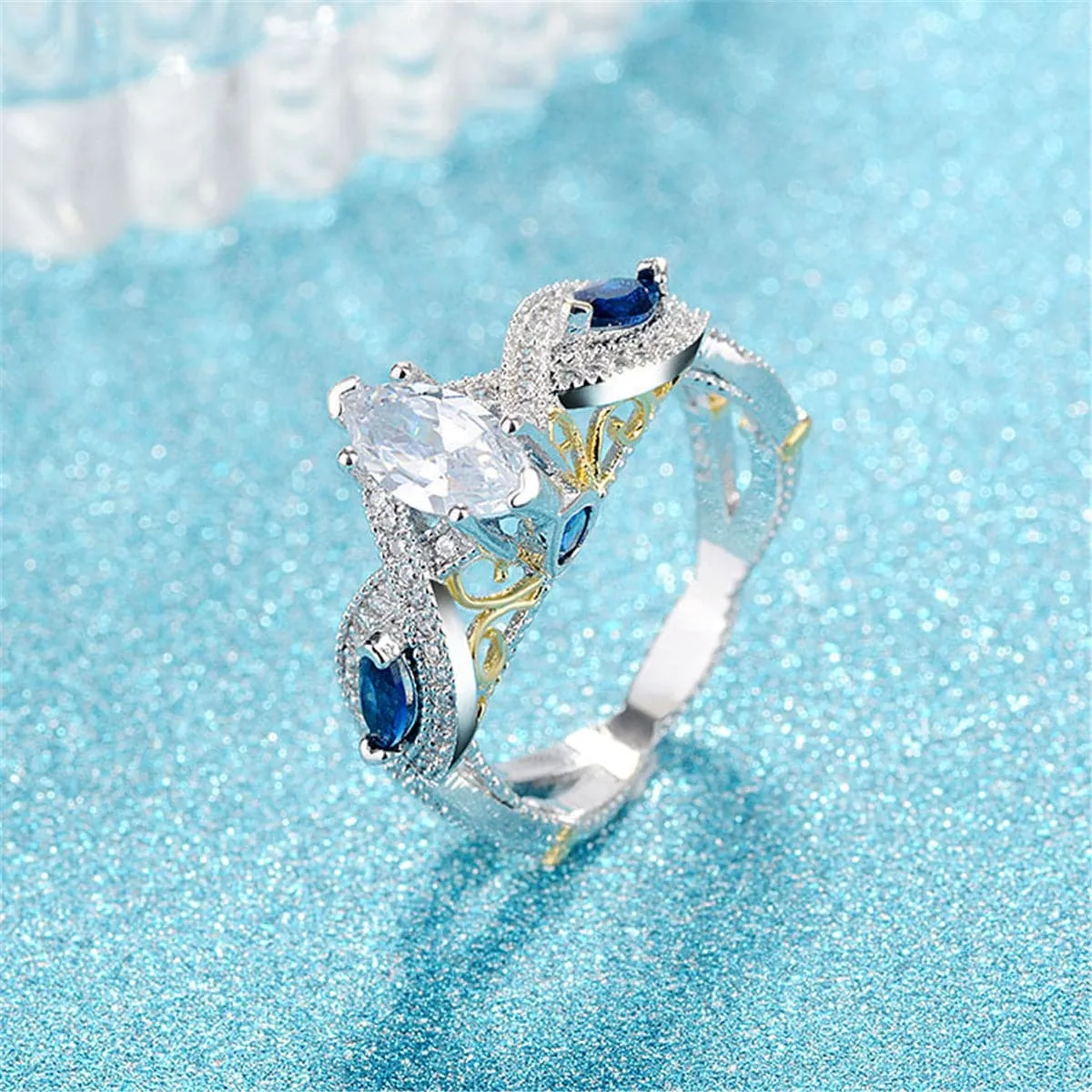 Crystal & Cubic Zirconia Marquise-Cut Promise Ring