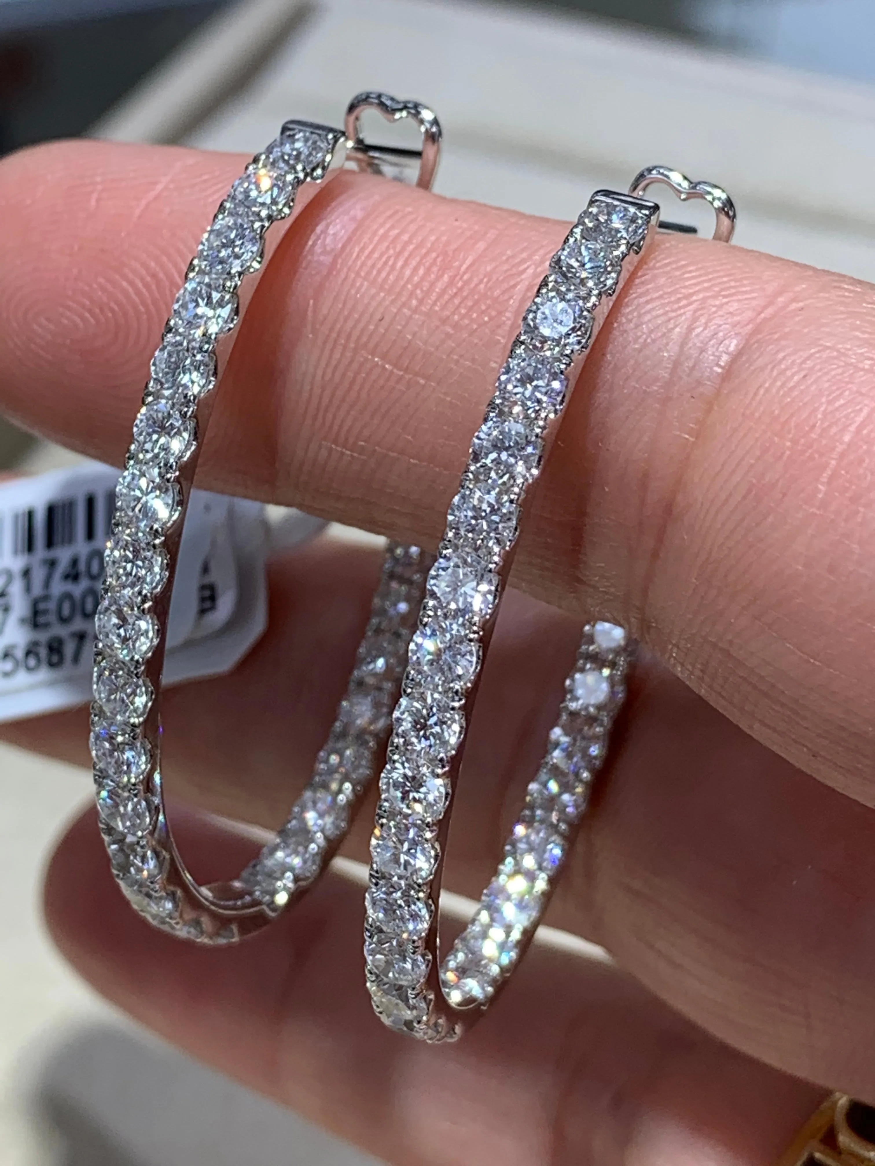 Diamond Hoop Earrings 5.01cts