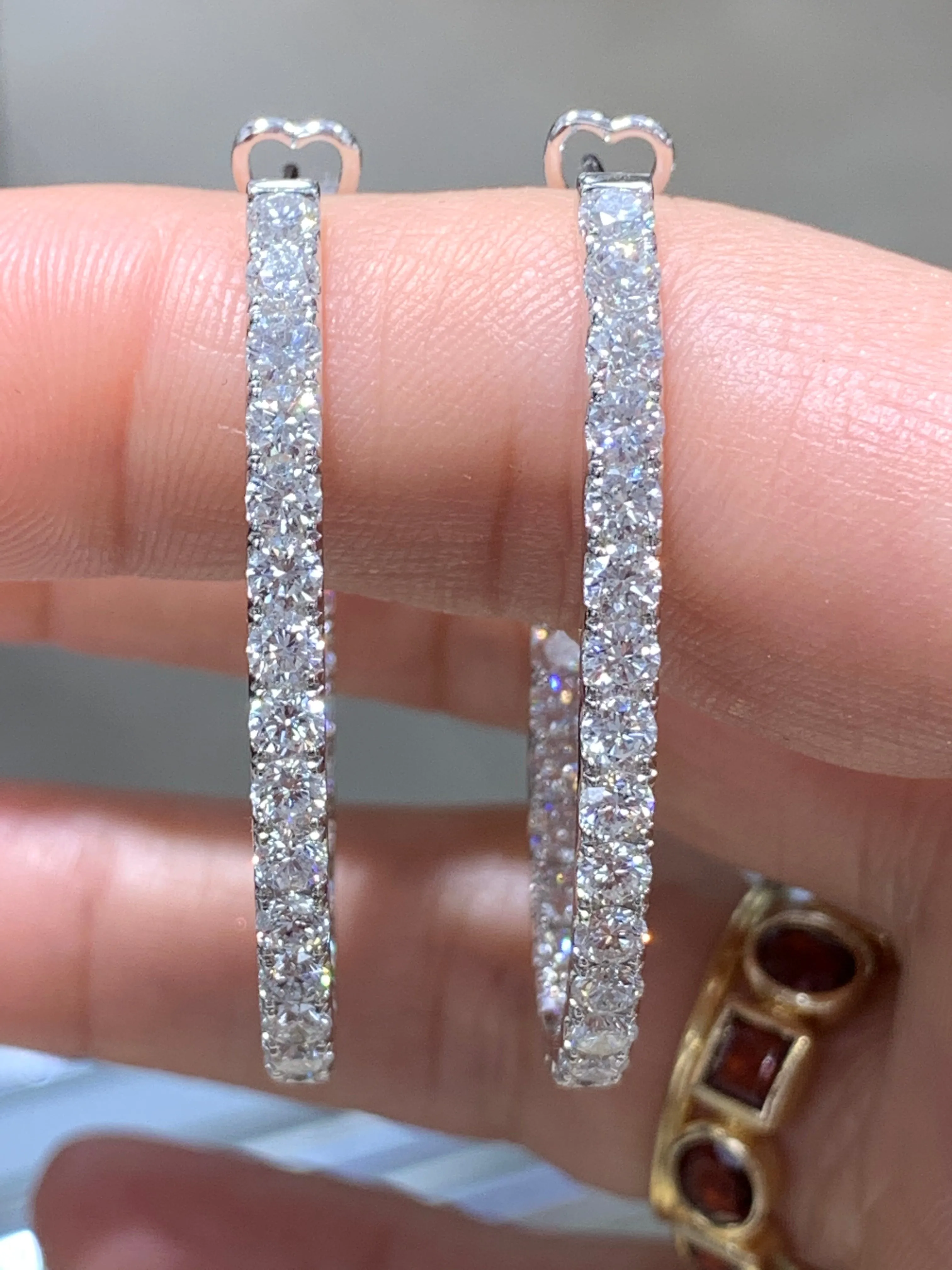 Diamond Hoop Earrings 5.01cts