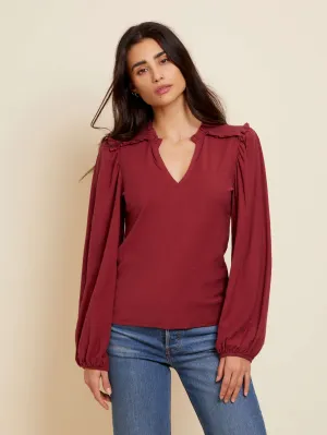 dolly smocked shoulder tee