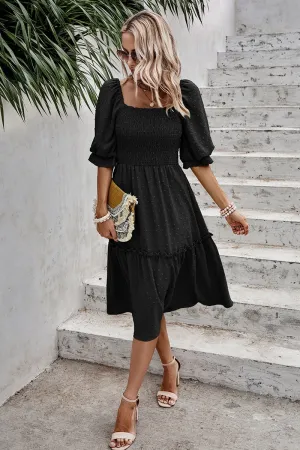 Dotted Charm Smocked Dress