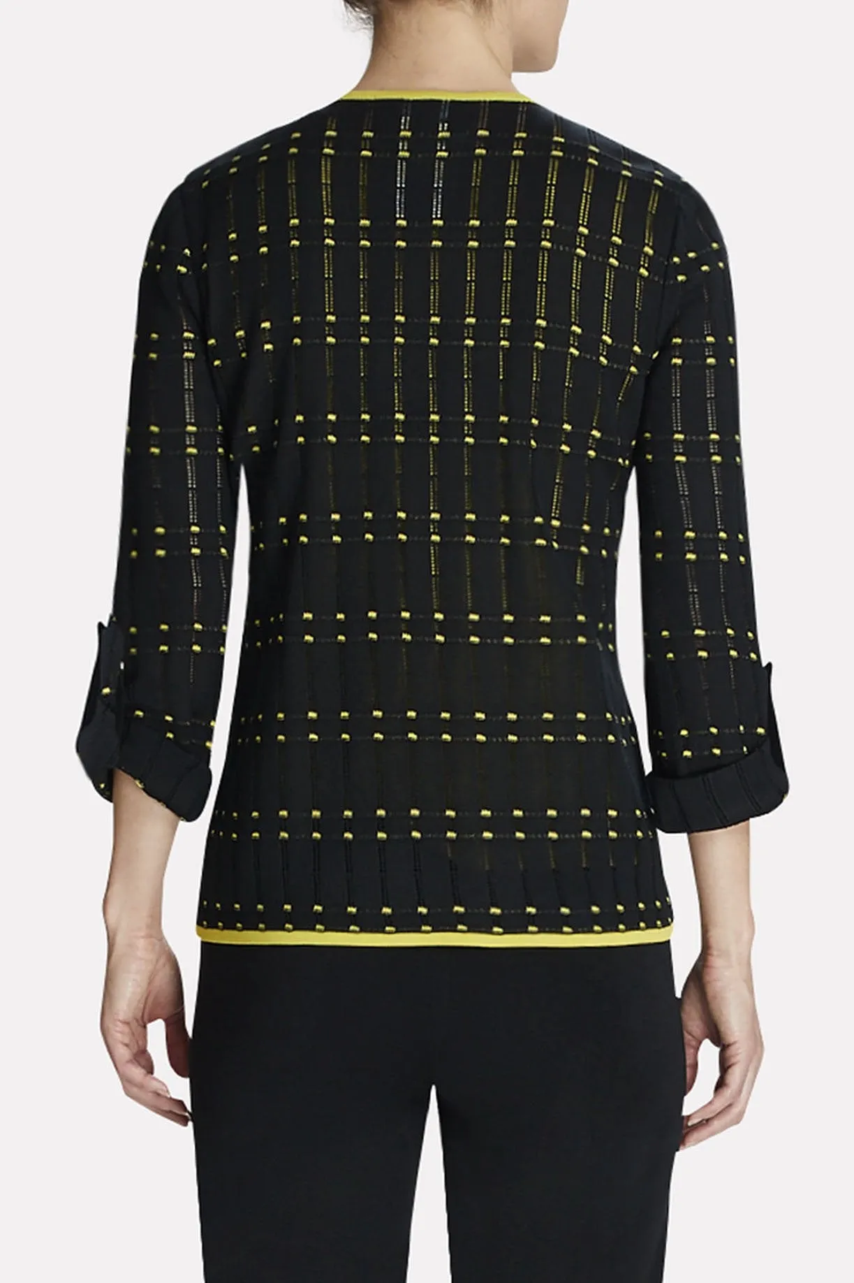 Dotted-Grid Relaxed Fit Jacket