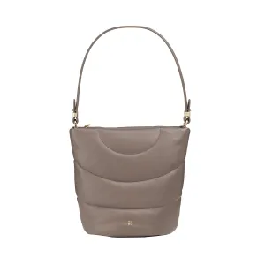 DUDU Women's Shoulder Bag and Padded Padded shoulder strap in Nappa leather, large bag with hinge and double shoulder strap, elegant design