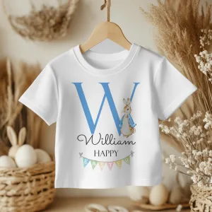 Easter (Boy) Peter Rabbit Inspired Personalised Toddler & Kids T Shirt