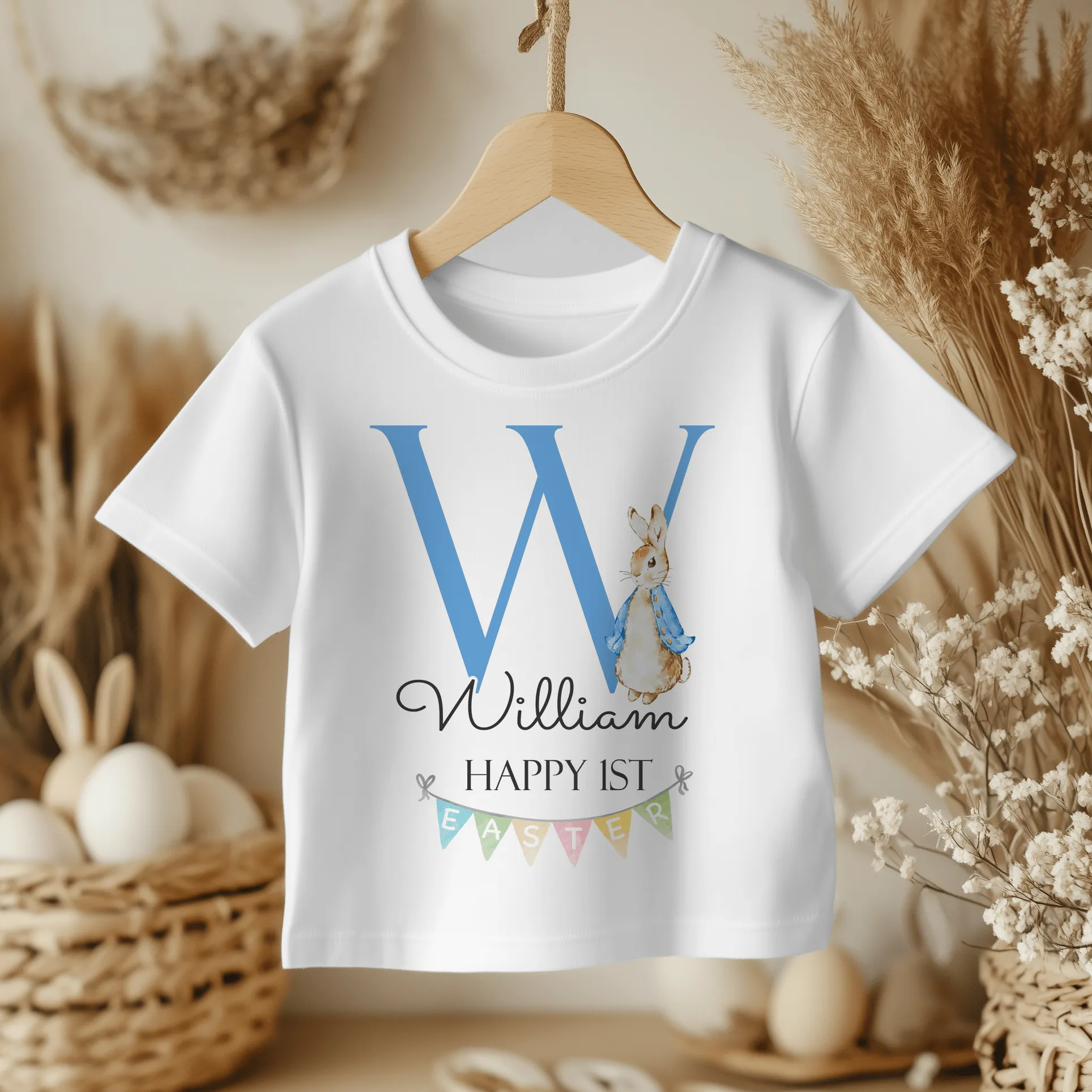 Easter (Boy) Peter Rabbit Inspired Personalised Toddler & Kids T Shirt
