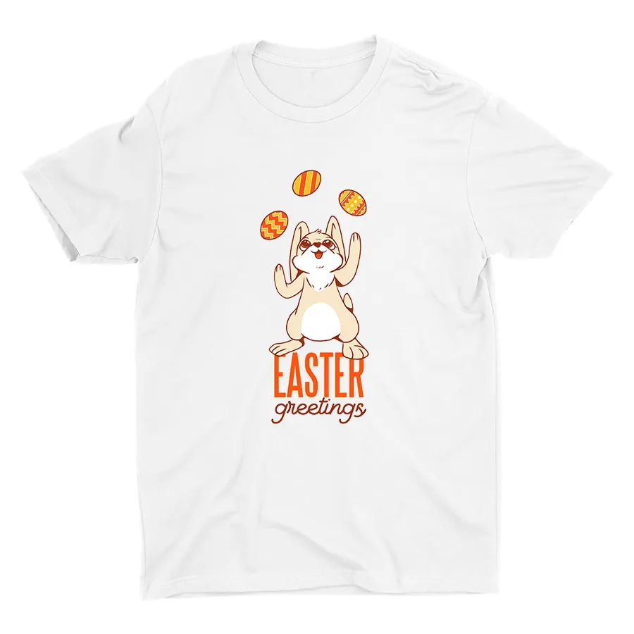 Easter Greetings Printed Cotton Tee
