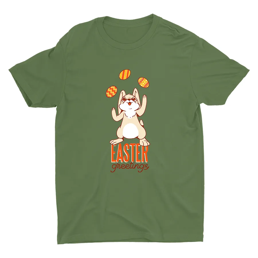 Easter Greetings Printed Cotton Tee