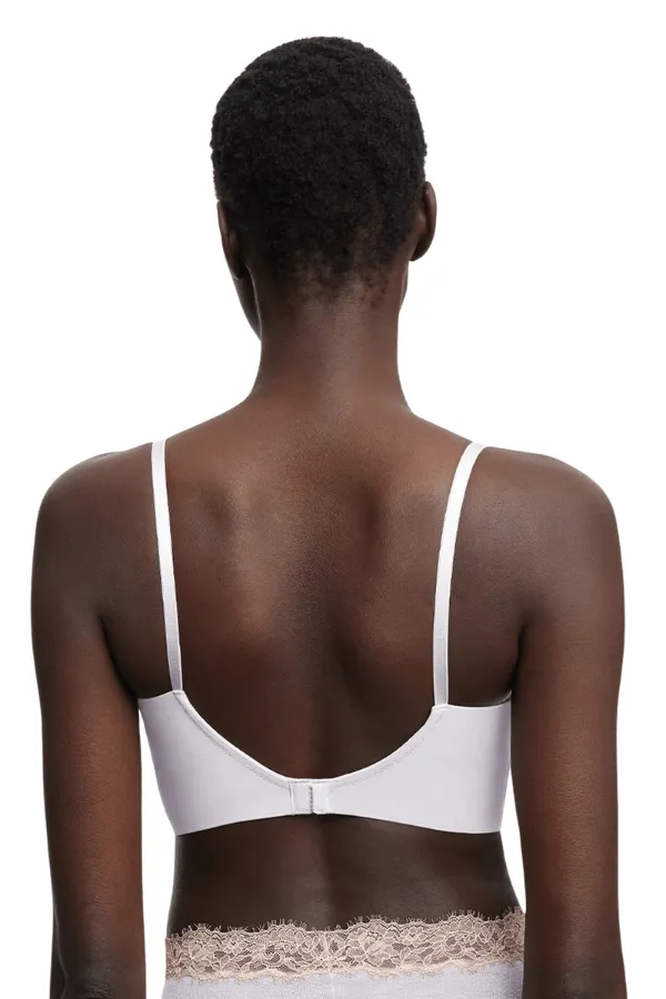 Entice Longline Lace Bra - White