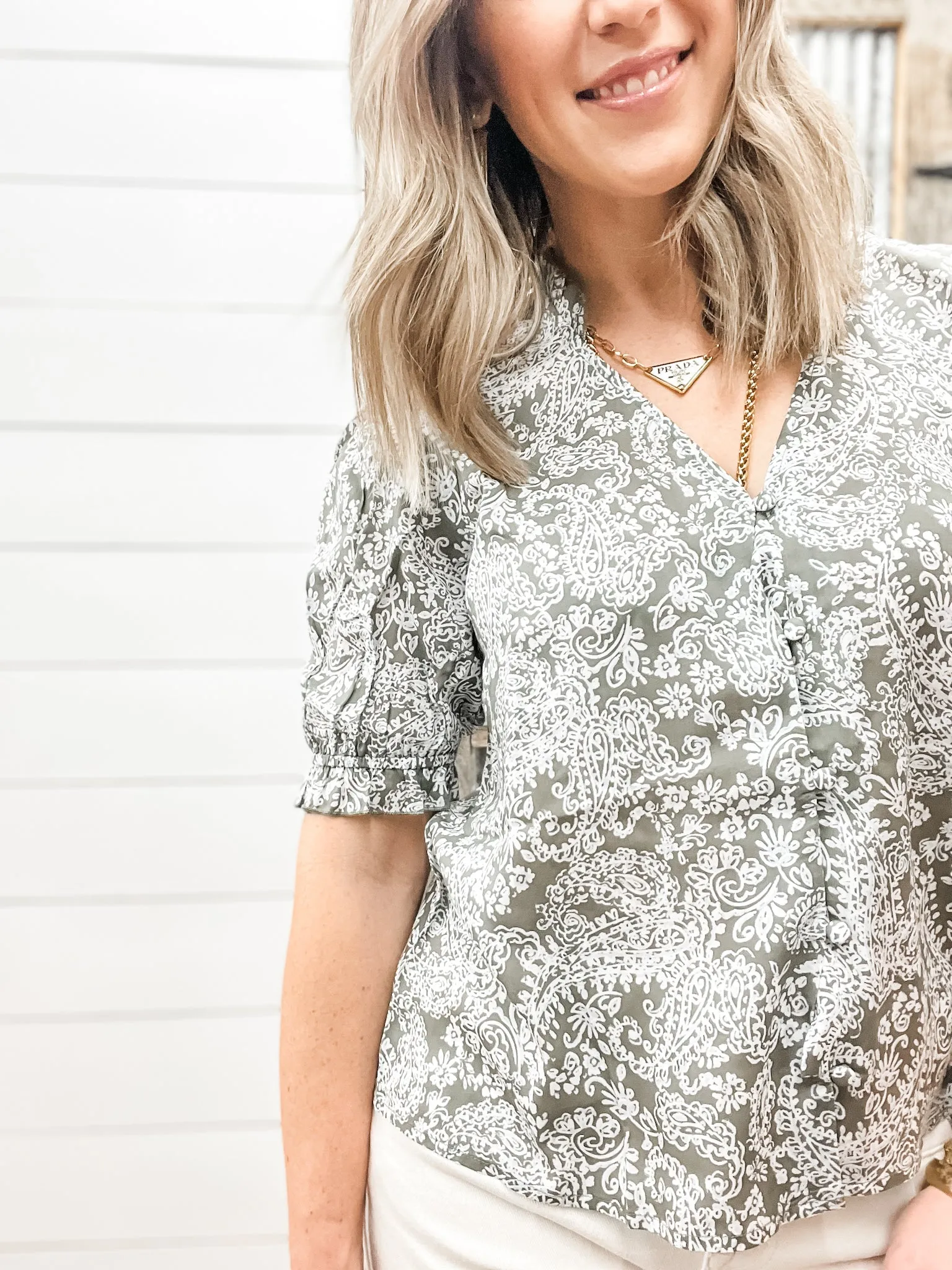 Fall Into You Blouse White Floral