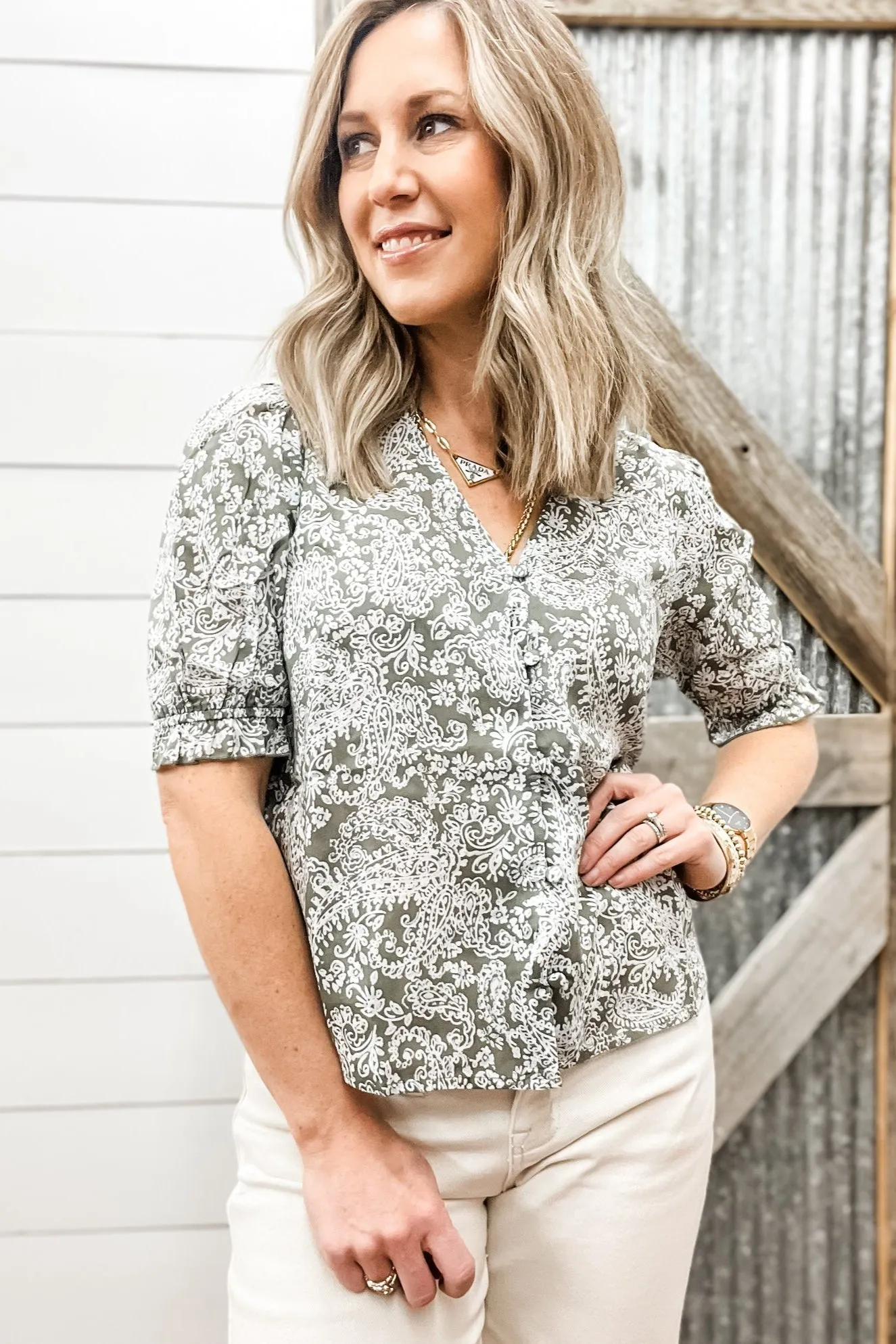 Fall Into You Blouse White Floral