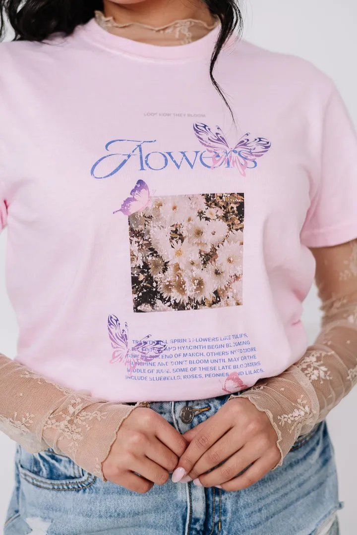 Flowers & Butterfly Vintage Style Graphic Tee