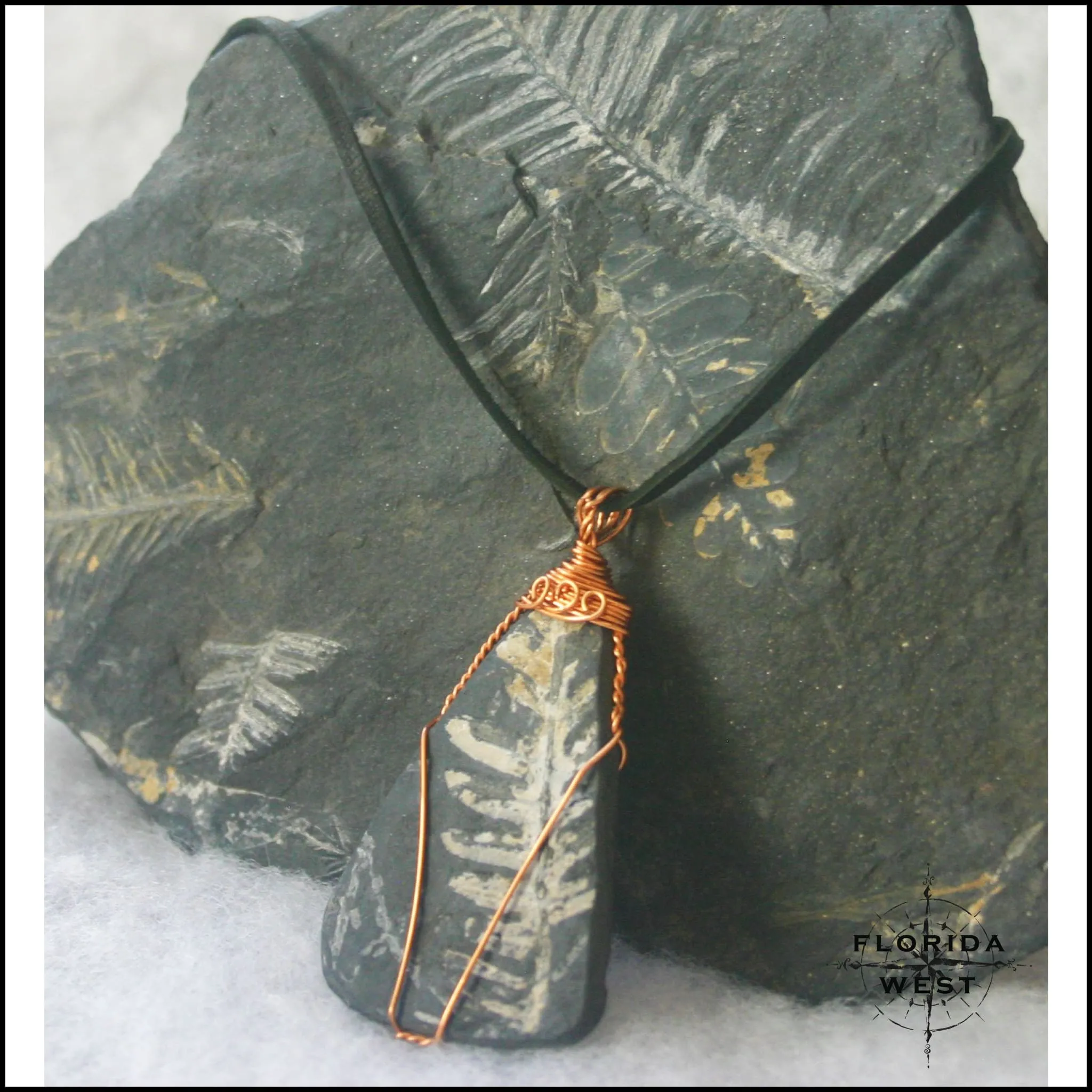 Fossilized Fern Necklace (X-Large) - 300 Million Yrs Old