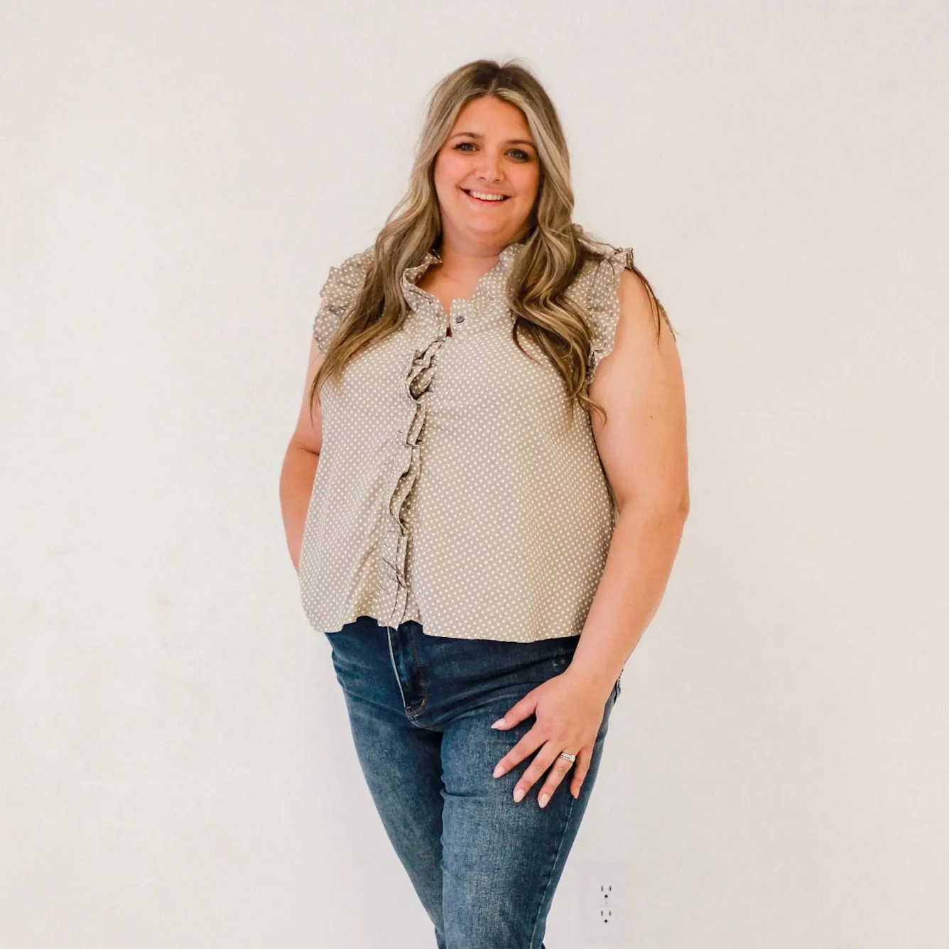 Frilled About This Dotted Tank