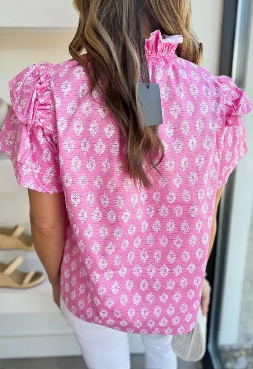 Fun in Floral Blouse