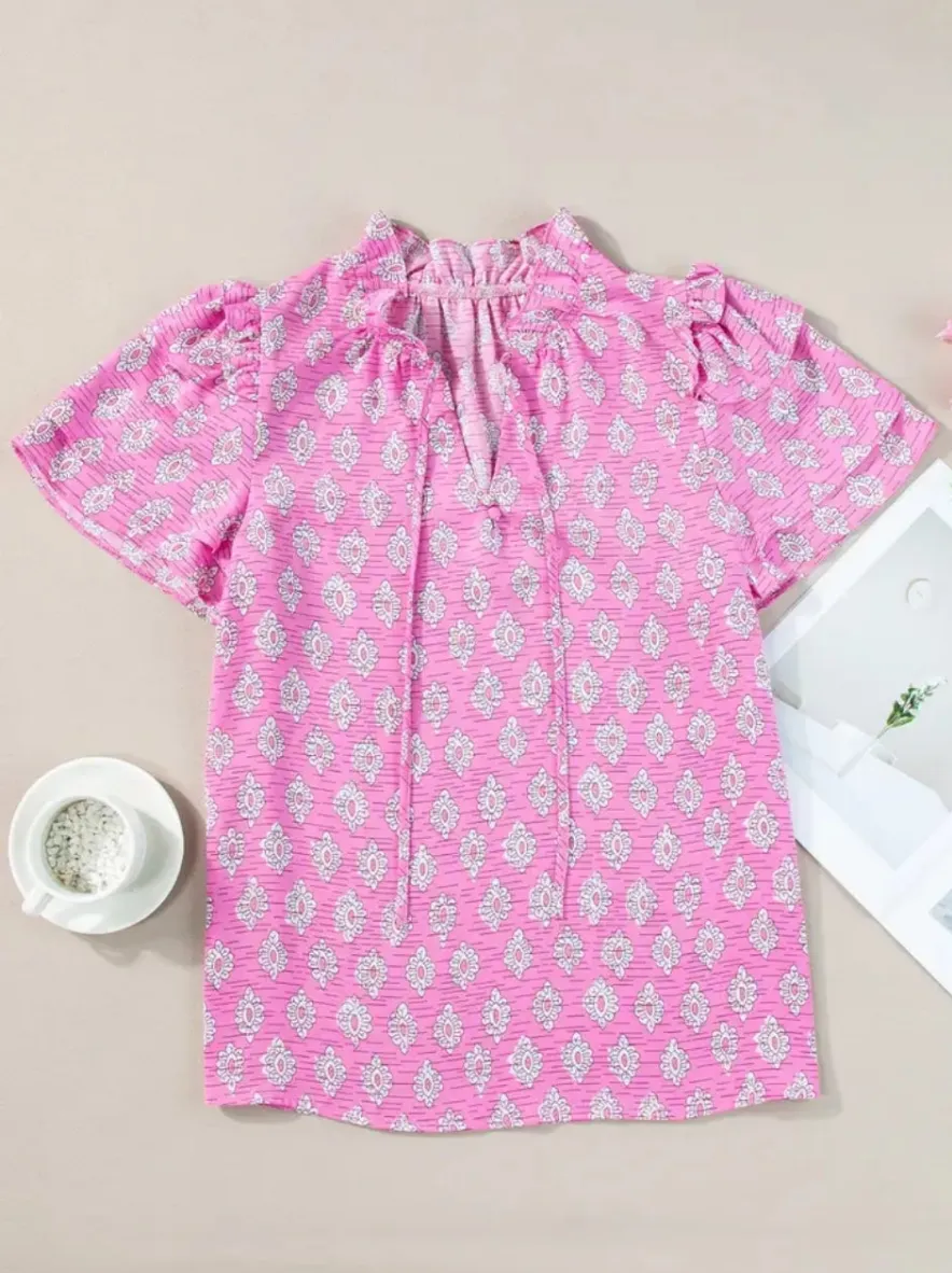 Fun in Floral Blouse