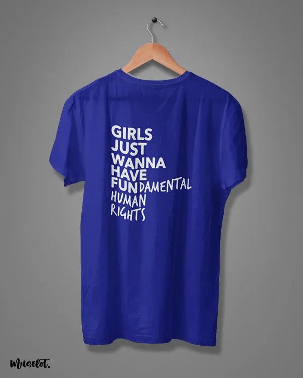 Girl's fundamental rights printed t shirts
