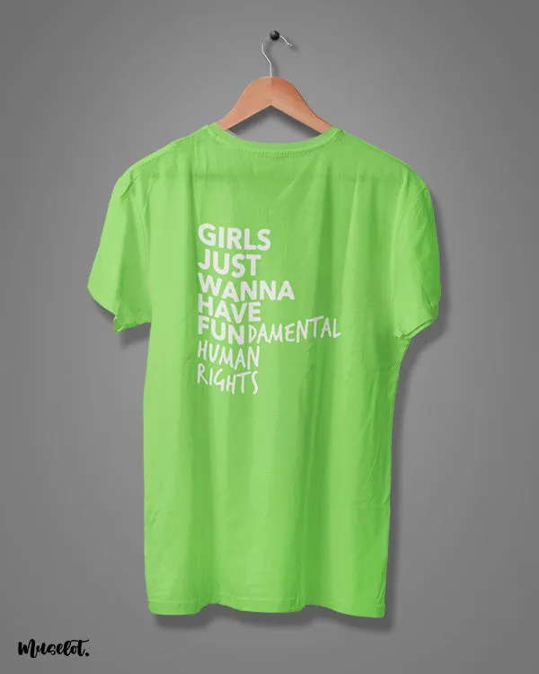 Girl's fundamental rights printed t shirts