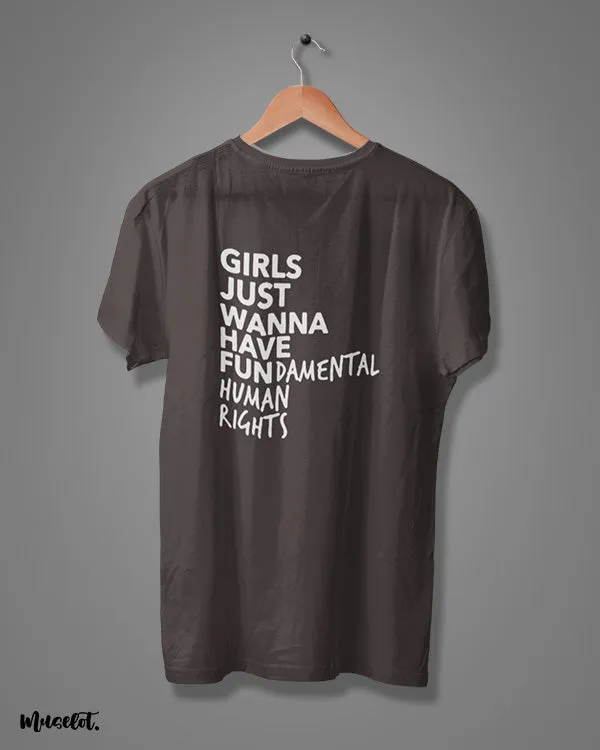 Girl's fundamental rights printed t shirts