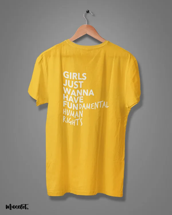 Girl's fundamental rights printed t shirts