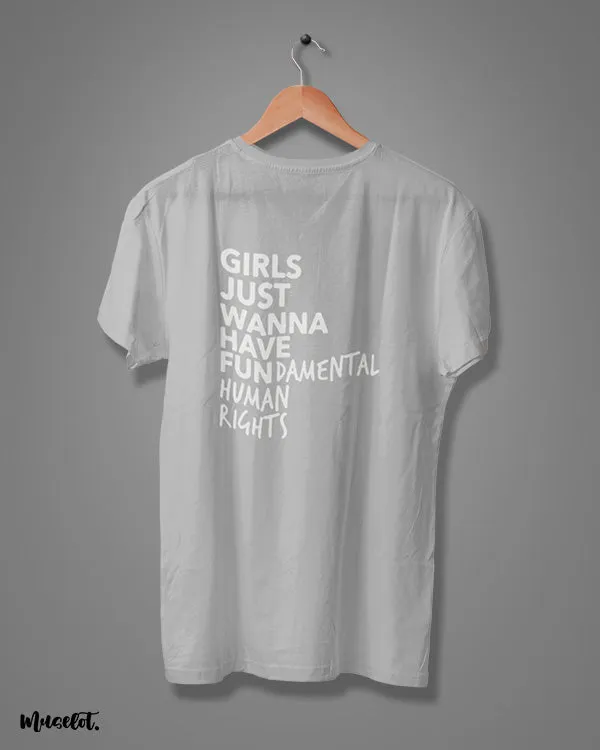 Girl's fundamental rights printed t shirts