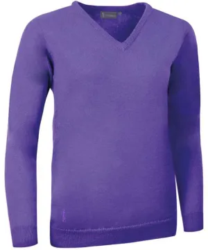 GLENMUIR Crew Neck Sweater - Ladies Esther Lambswool - Violet