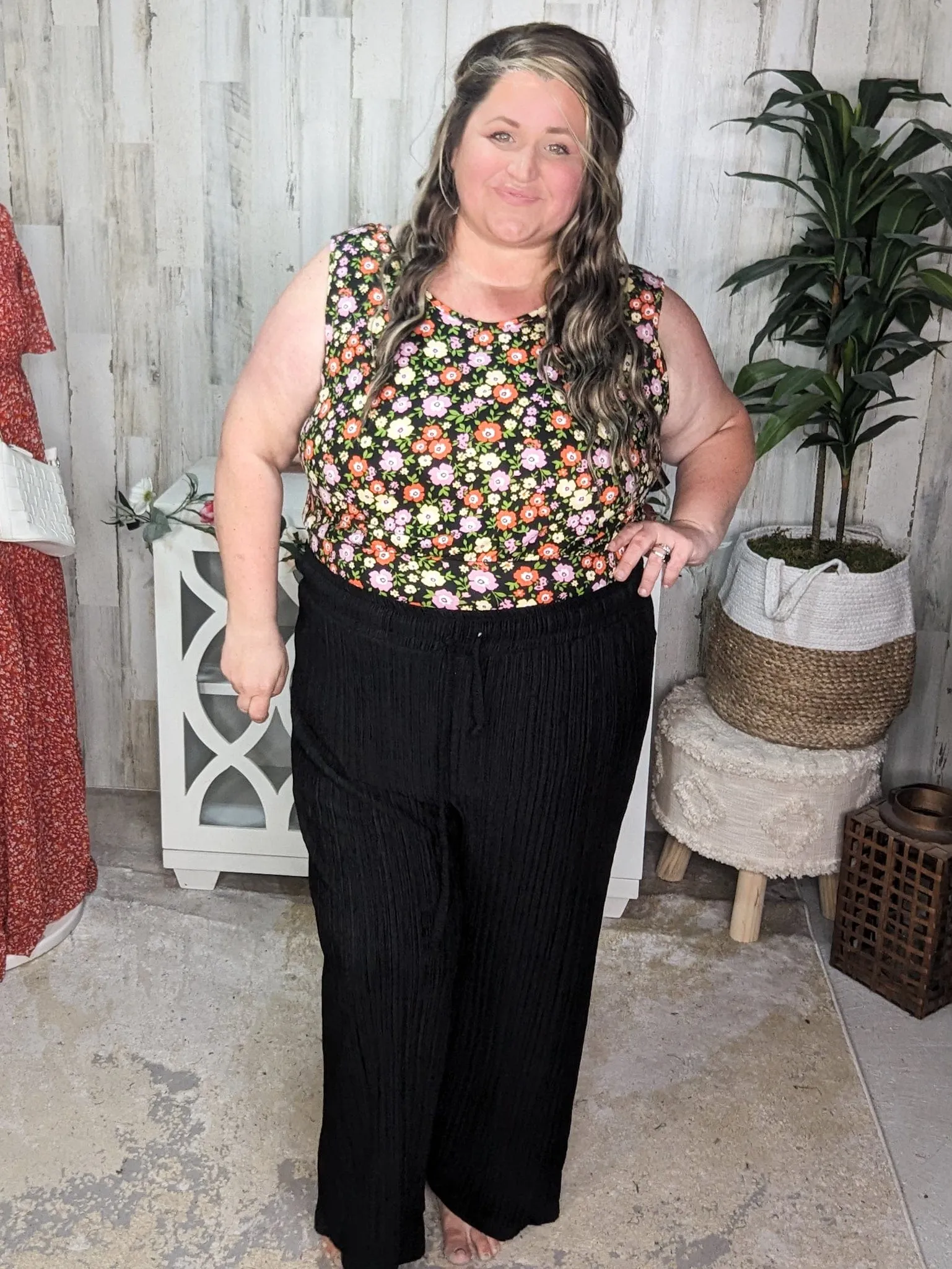 Hailey Comfiest Romper with Pockets in Groovy Florals (2 colors)