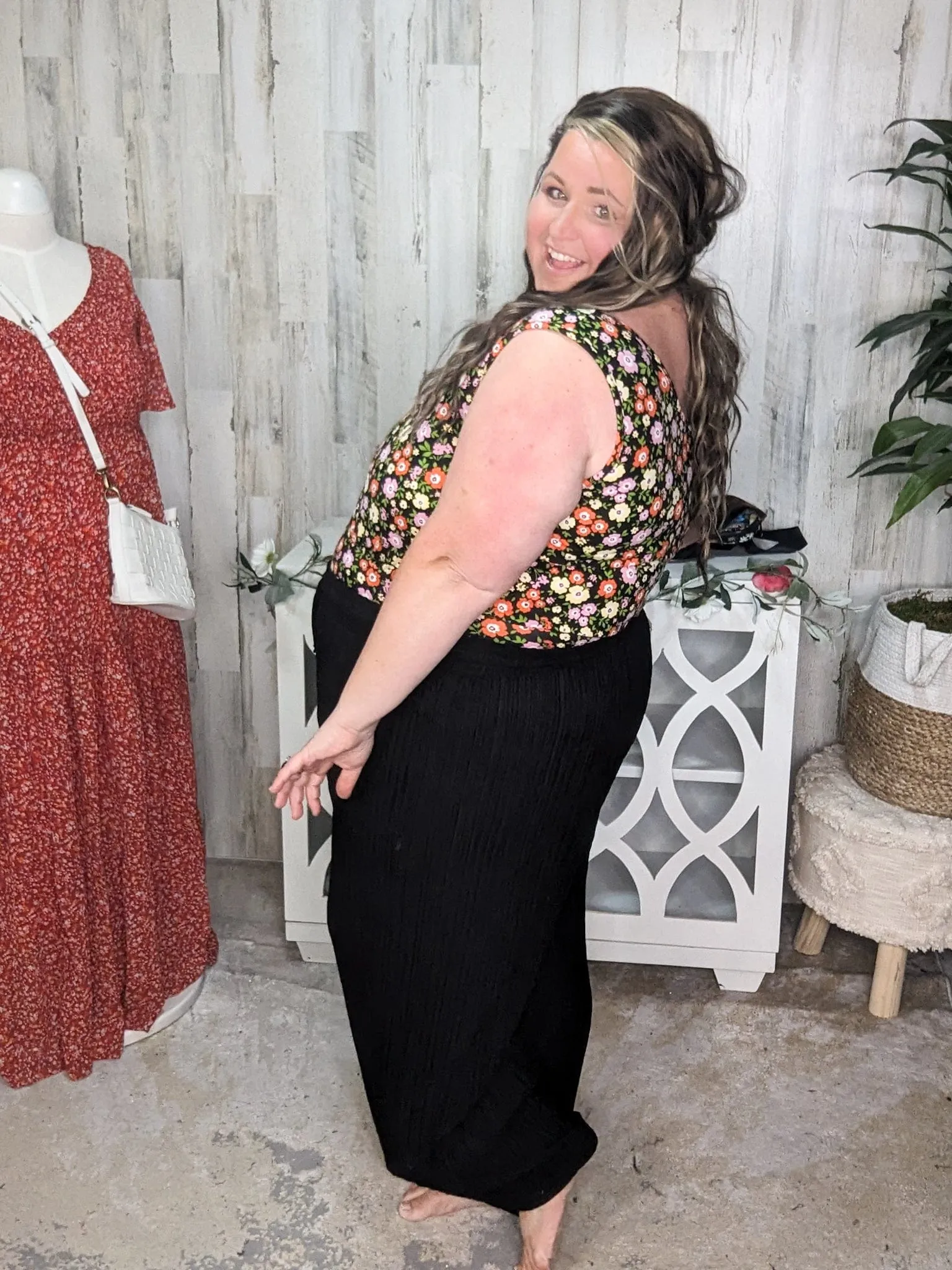 Hailey Comfiest Romper with Pockets in Groovy Florals (2 colors)