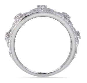 I Love Us 3/4ct.tw Two Stone Heart to Heart Bond Together Diamond Ring (G-H / I1-I2) "My Best Friend is My True Love" - White G-H in 14K Gold