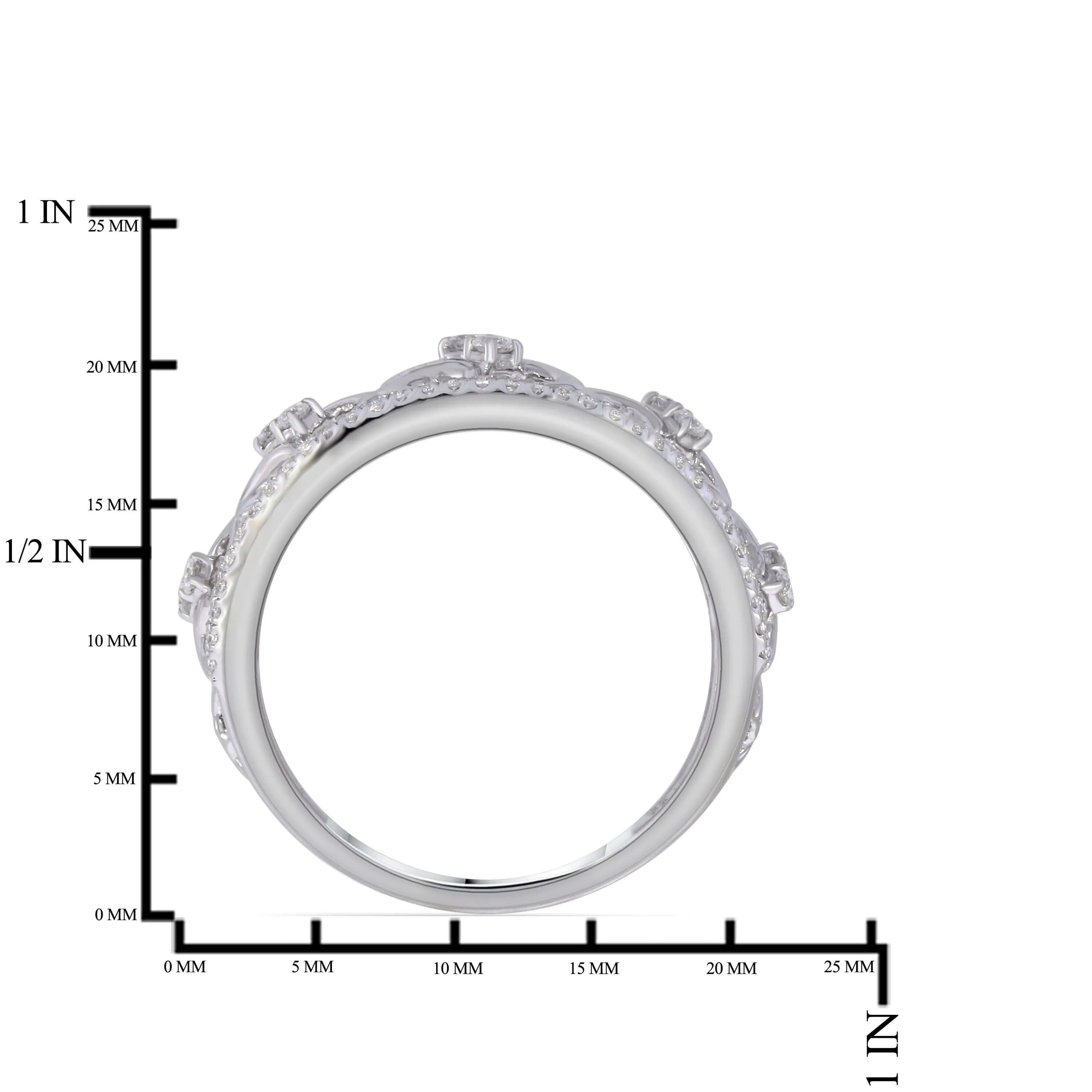 I Love Us 3/4ct.tw Two Stone Heart to Heart Bond Together Diamond Ring (G-H / I1-I2) "My Best Friend is My True Love" - White G-H in 14K Gold