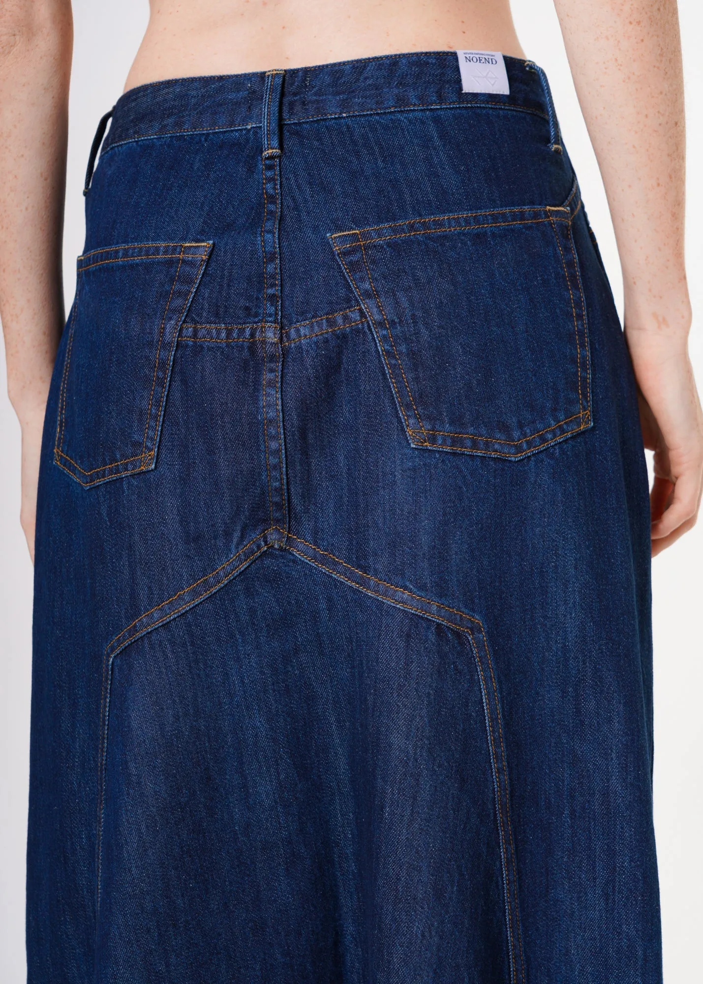 Jackie Slit Denim Maxi Skirt