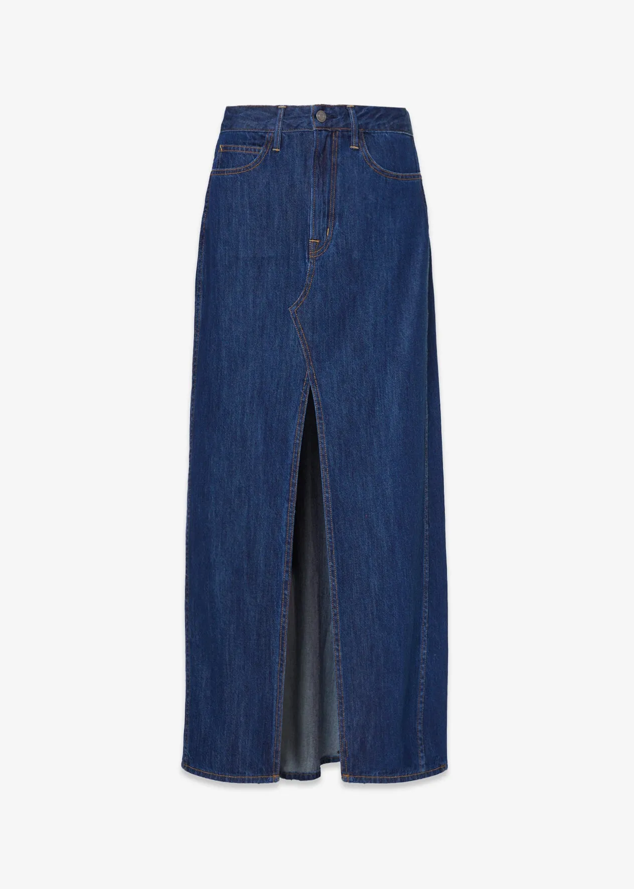Jackie Slit Denim Maxi Skirt