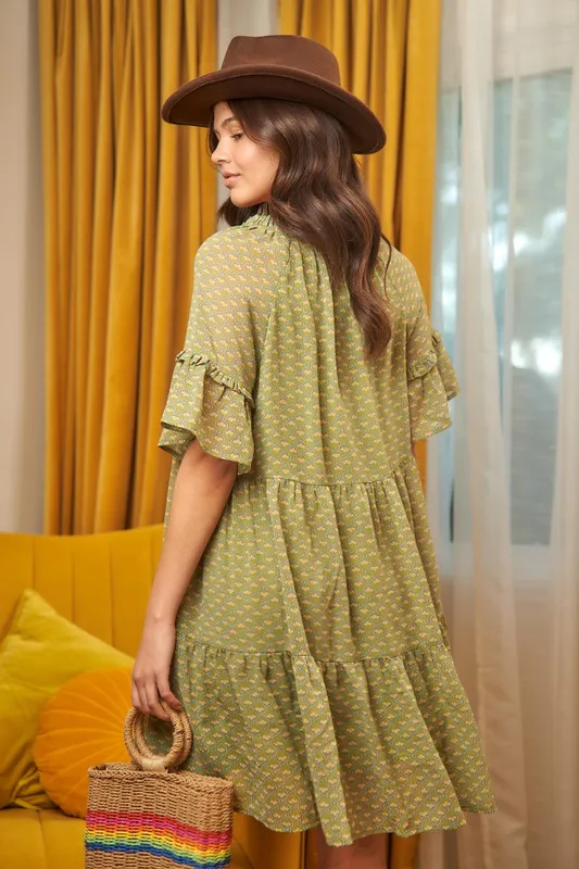 Jade By Jane PLUS Floral print v-neck mini dress