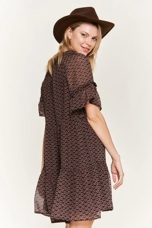 Jade By Jane PLUS Floral print v-neck mini dress