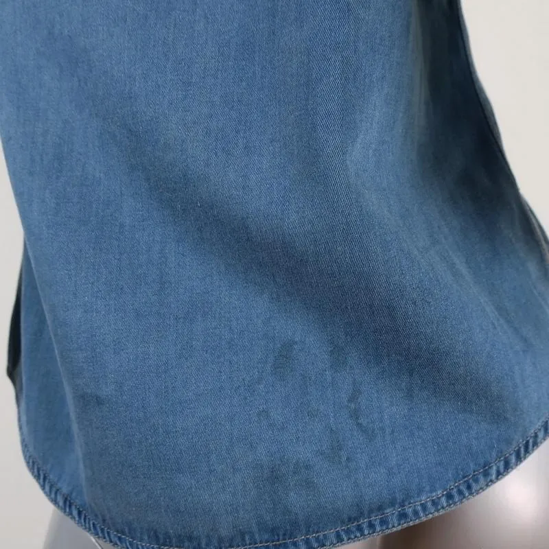 Joe's Jeans Western Denim Shirt Amy Cotton-Tencel Size Small Long Sleeve Top