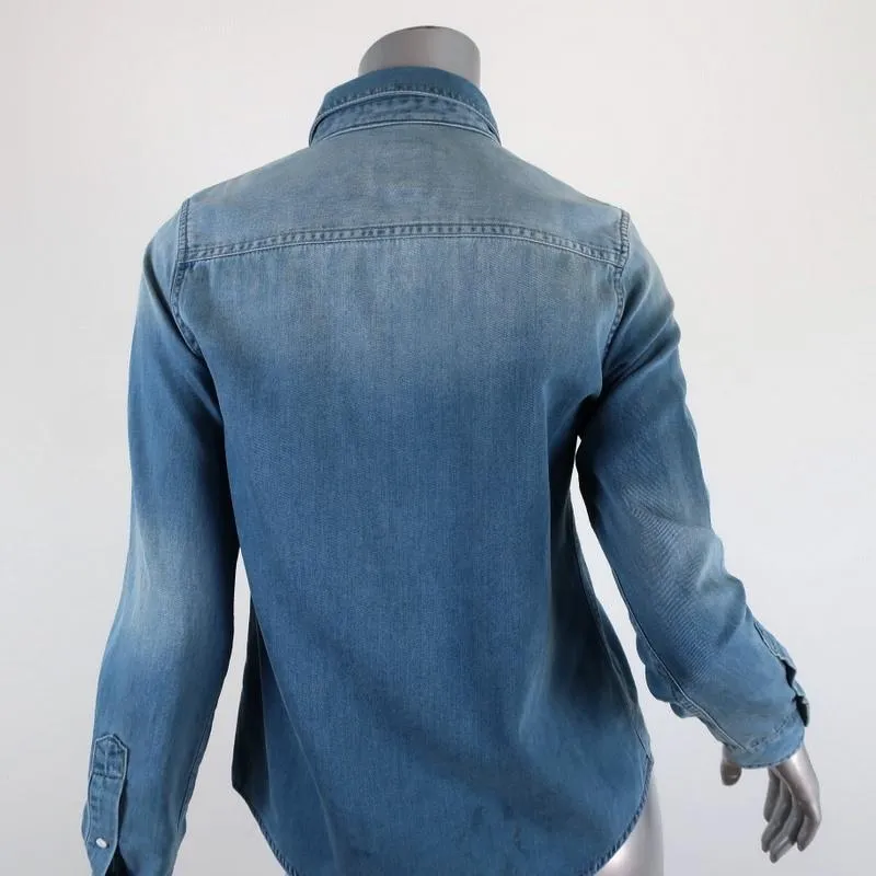 Joe's Jeans Western Denim Shirt Amy Cotton-Tencel Size Small Long Sleeve Top