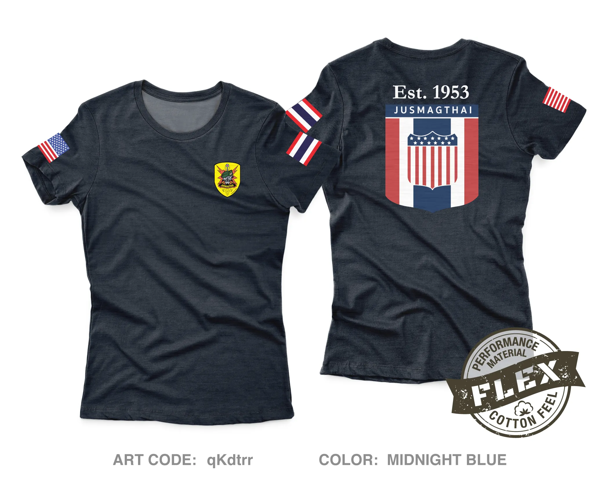 JUSMAGTHAI Women's SS Flex Performance Tee - qKdtrr