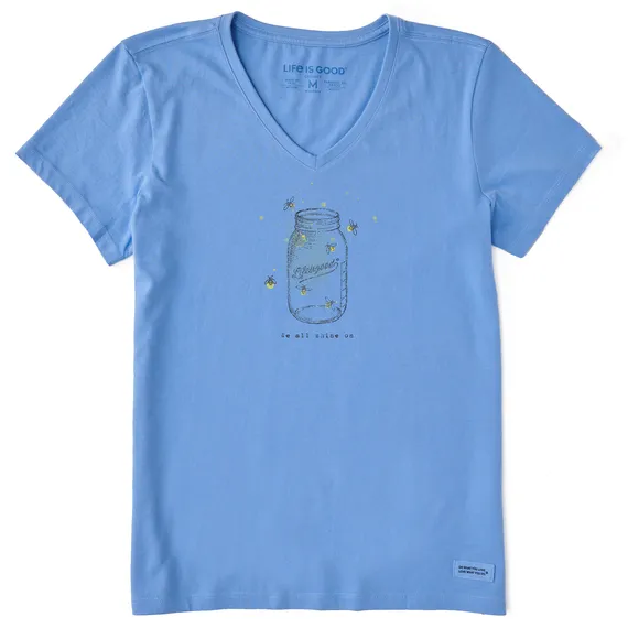 Life Is Good Women's Tee, Cornflower Blue (Size M)