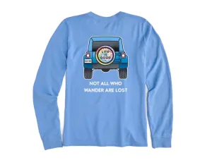 Life Is Good Women's Tee, Cornflower Blue (Size XL)