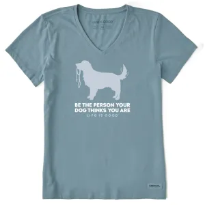 Life Is Good Women's Tee, Smoky Blue (Size XL)