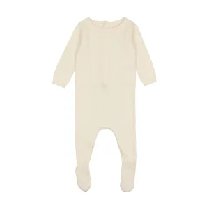Lilette Dotted Knit Footie - Cream