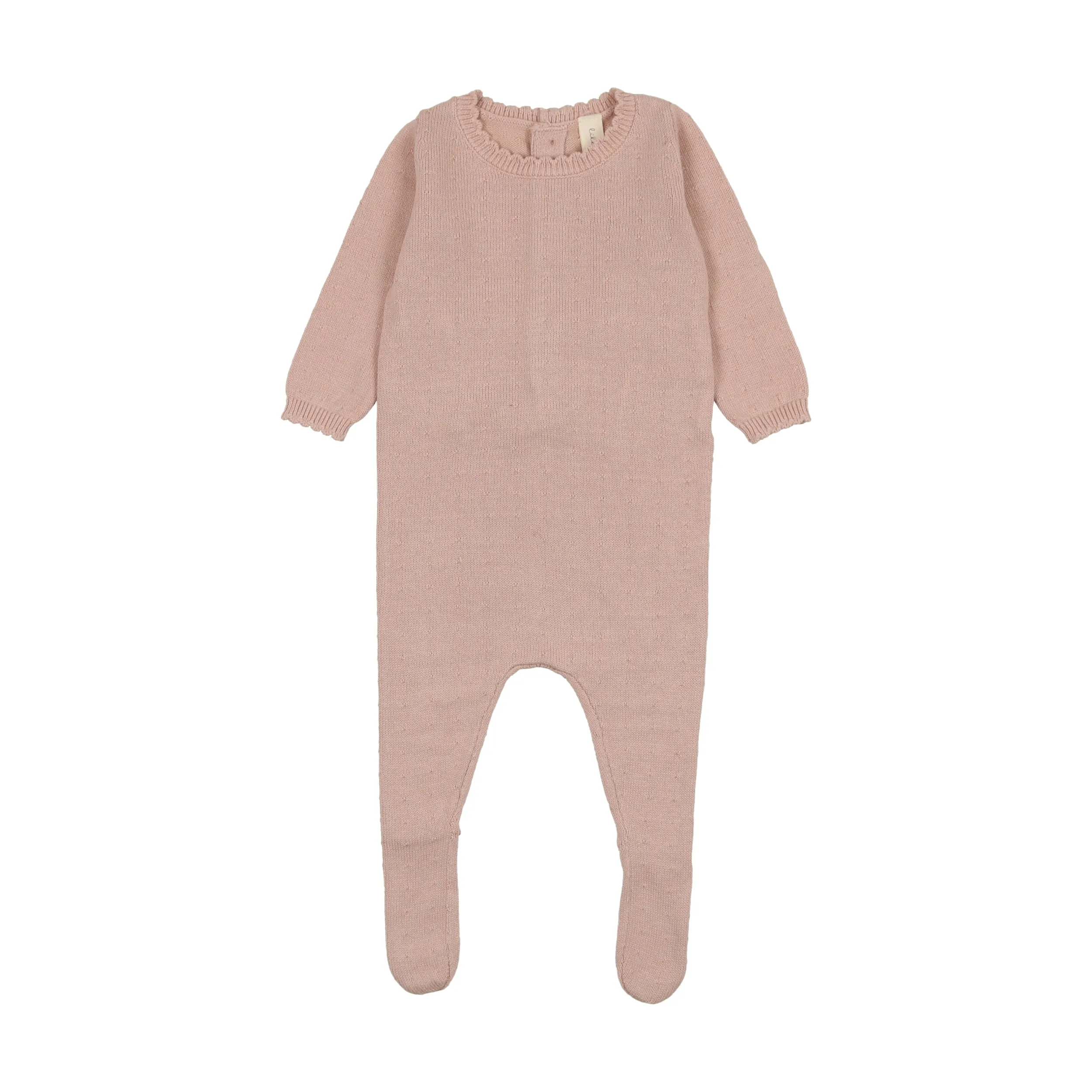 Lilette Dotted Knit Footie - Pink