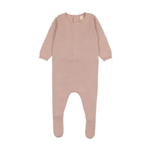 Lilette Dotted Knit Footie - Pink