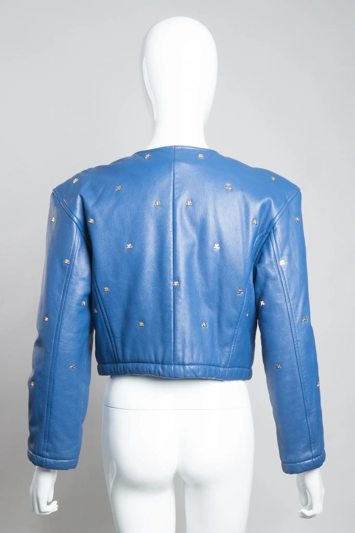 Logo Stud Leather Jacket
