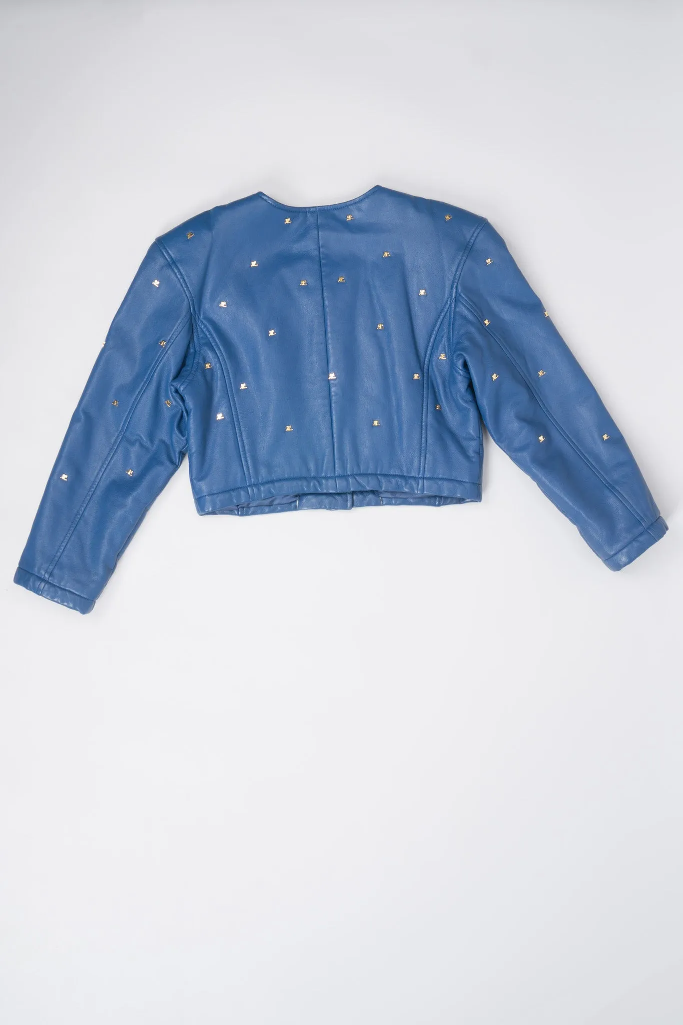 Logo Stud Leather Jacket