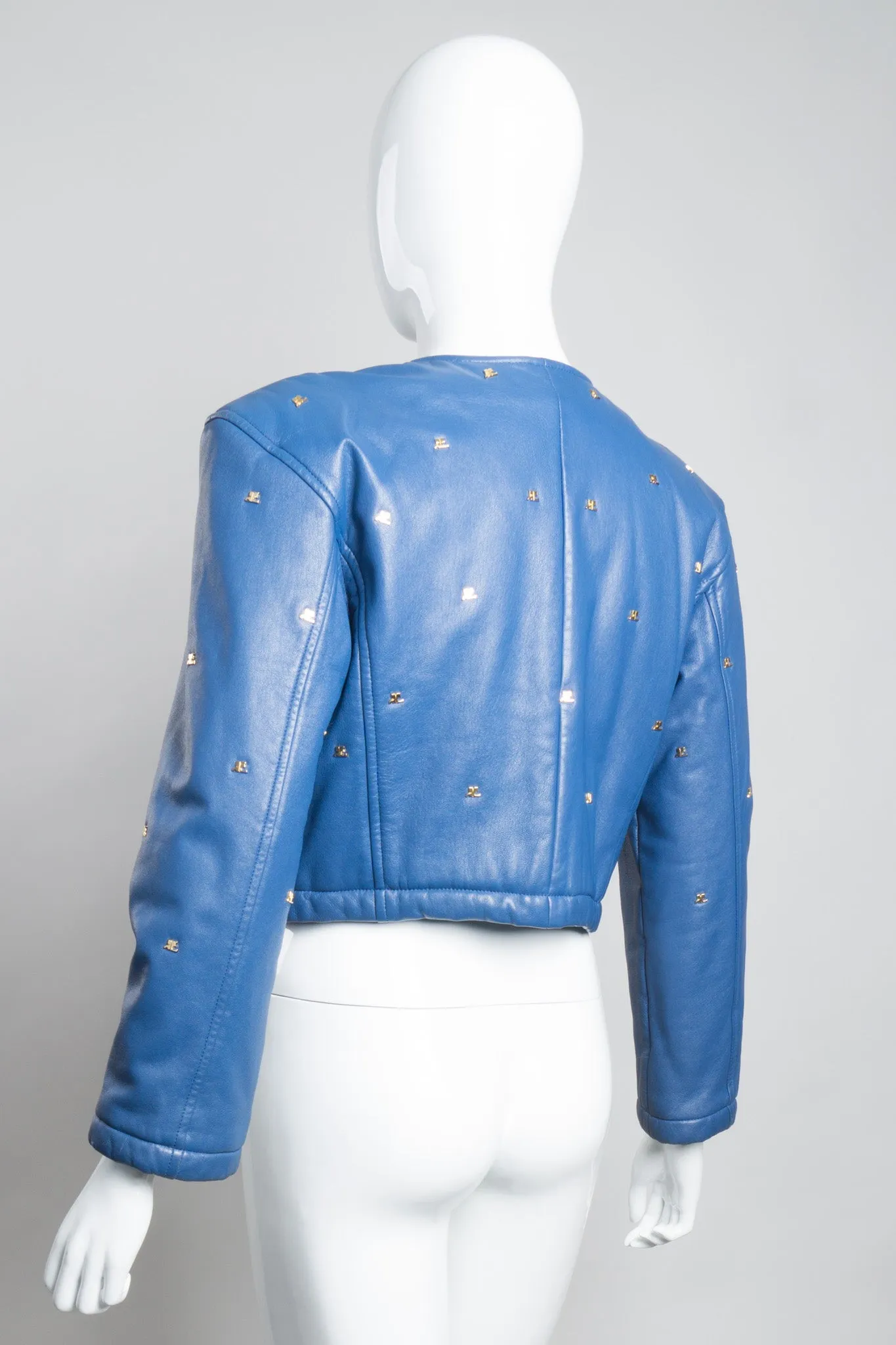 Logo Stud Leather Jacket