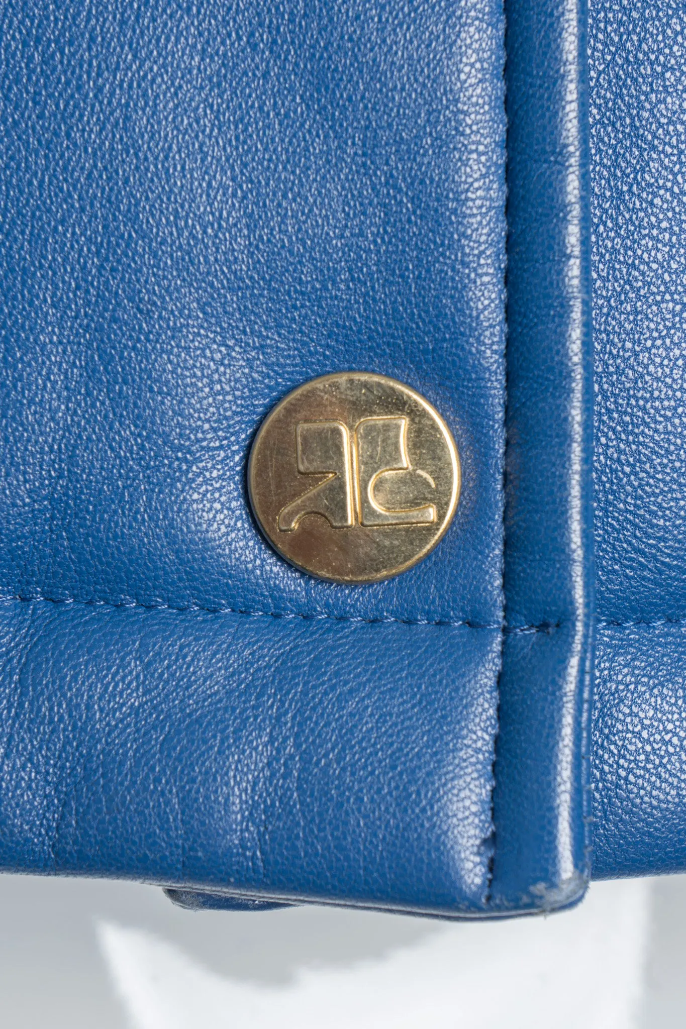 Logo Stud Leather Jacket