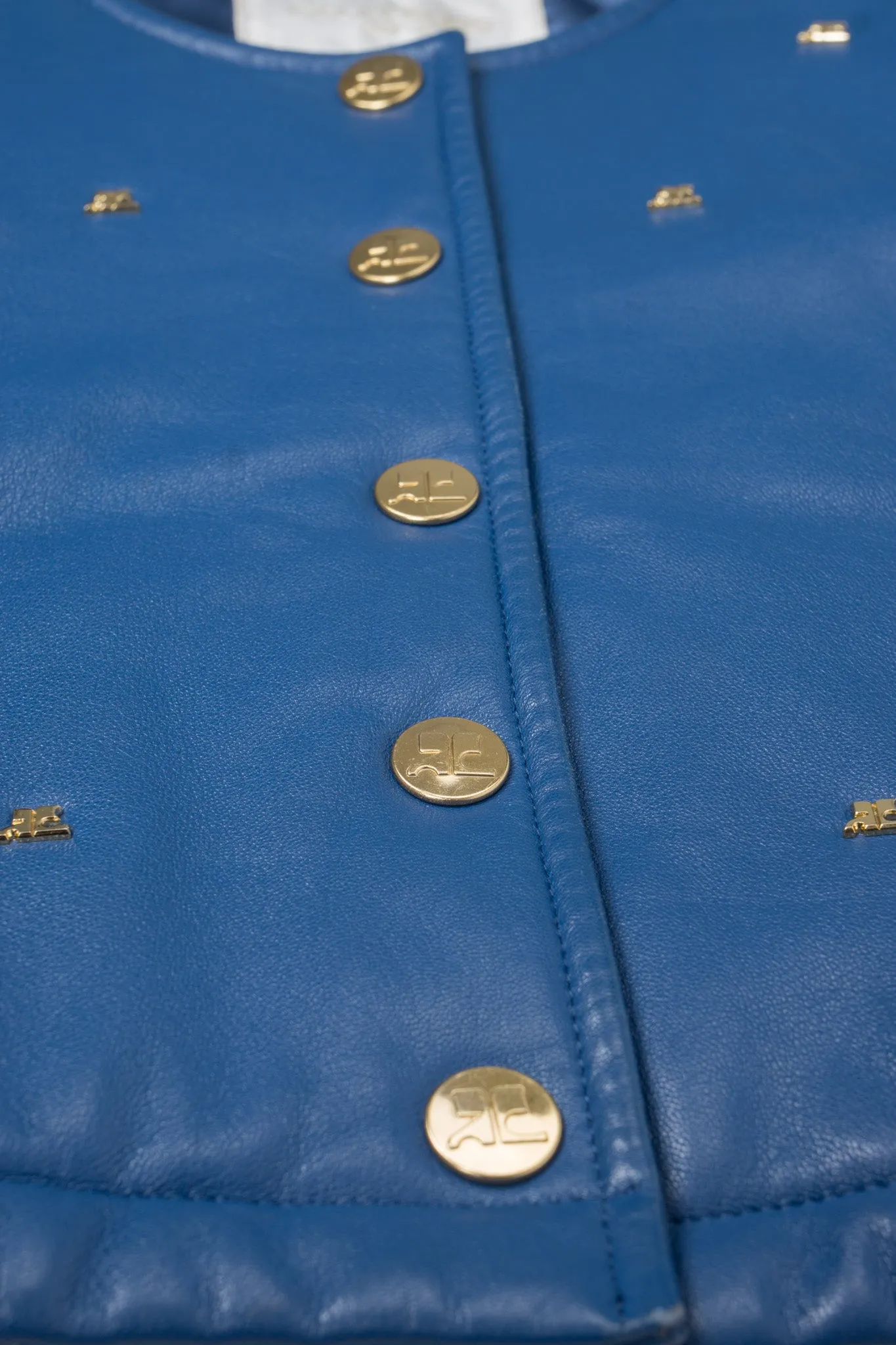 Logo Stud Leather Jacket